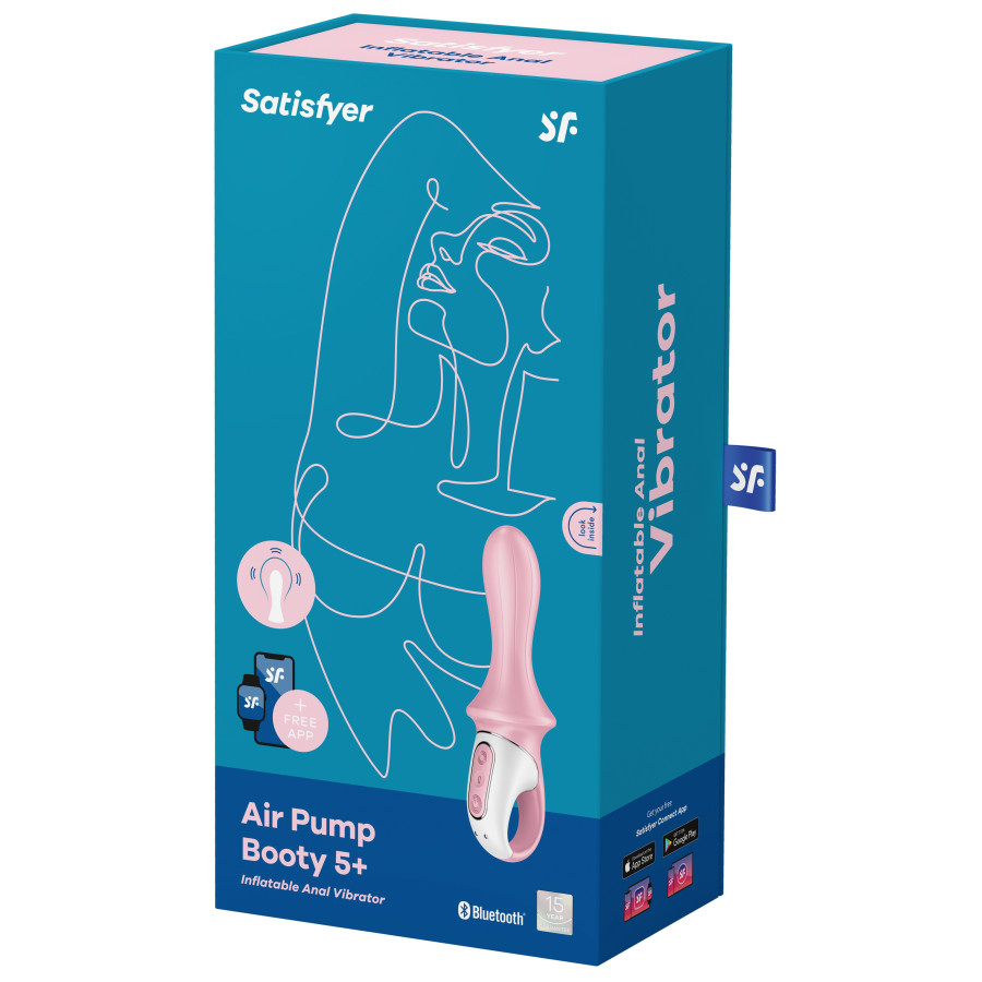 Plug vibrant gonflable Air Pump Booty 5+ Satisfyer 10 x 5cm