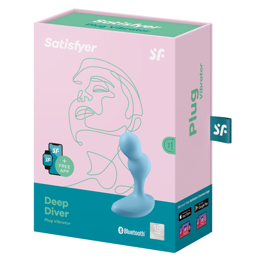 Plug vibrant connecté Deep Diver Satisfyer 9 x 3.2cm