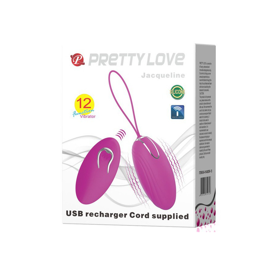Oeuf vibrant télécommandé Jacqueline - 7.8 x 3.7 cm
