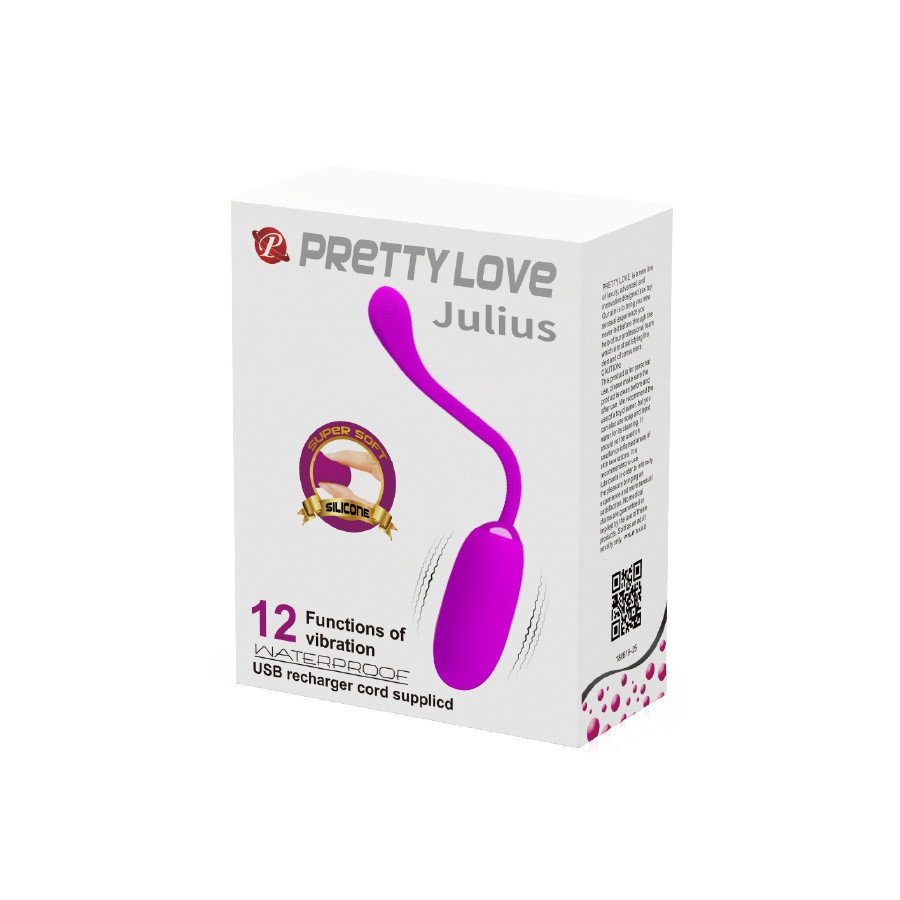 Oeuf vibrant Julius Pretty Love 7.8 x 3.3 cm Violet