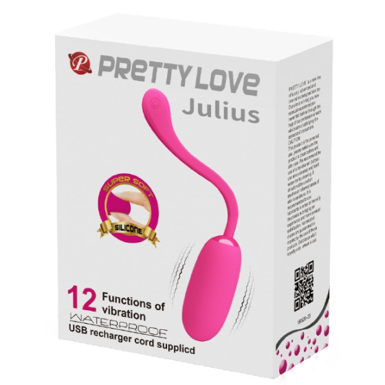 Oeuf vibrant JULIUS Pretty Love 7.8 x 33 cm Rose