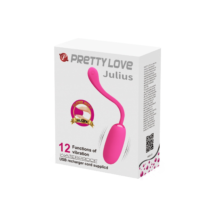 Oeuf vibrant JULIUS Pretty Love 7.8 x 33 cm Rose