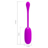 Oeuf vibrant Julius Pretty Love 7.8 x 3.3 cm Violet