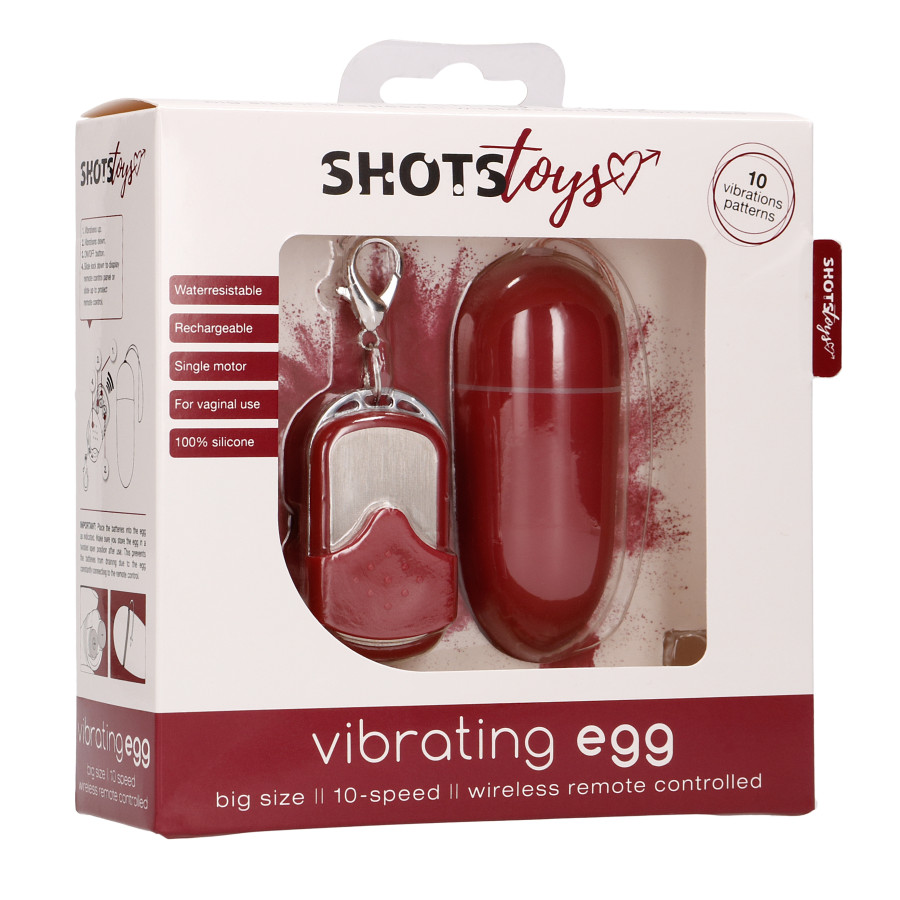 Oeuf vibrant sans fil Splash 8 x 3.4 cm Rouge