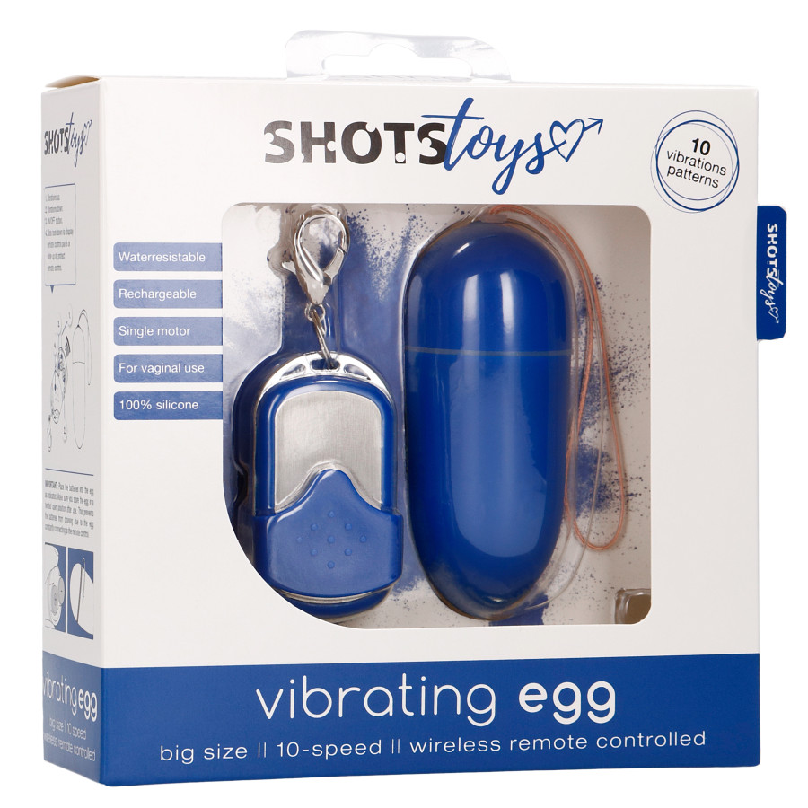 Oeuf vibrant sans fil Splash 8 x 3.4 cm Bleu