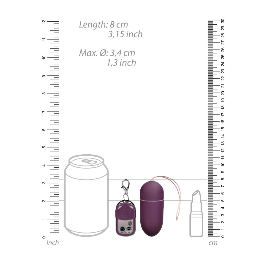 Oeuf vibrant sans fil Splash 8 x 3.4 cm Violet