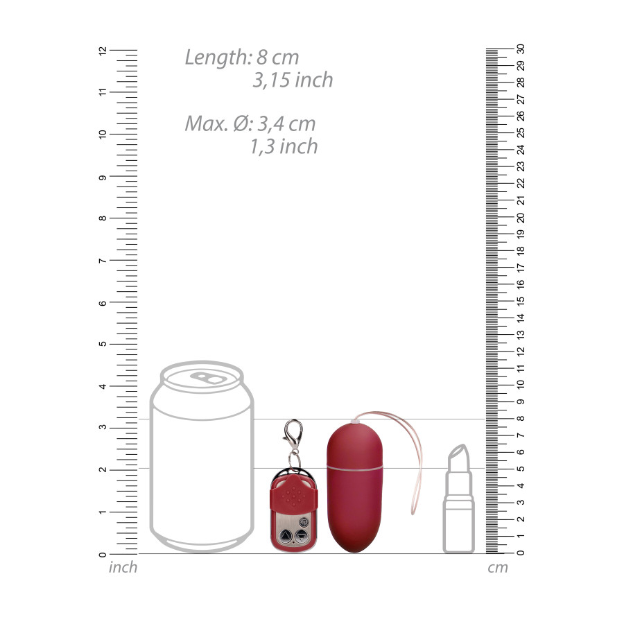 Oeuf vibrant sans fil Splash 8 x 3.4 cm Rouge