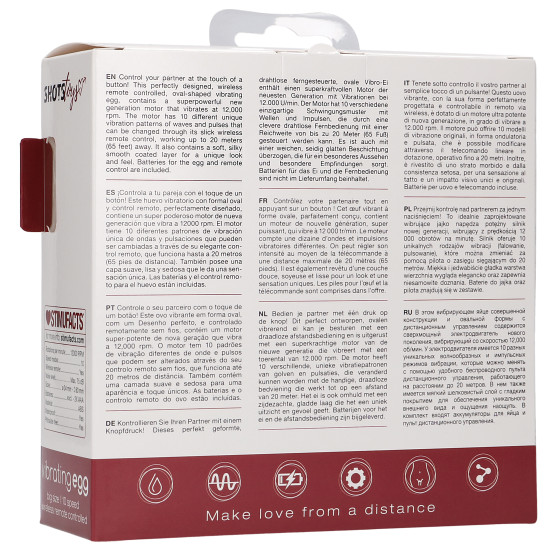 Oeuf vibrant sans fil Splash 8 x 3.4 cm Rouge
