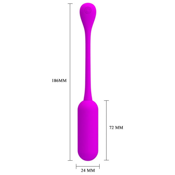 Oeuf vibrant Lechies Pretty Love 7 x 2.4cm Violet