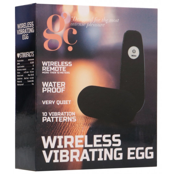 Oeuf vibrant sans fil Vibe Egg 8 x 3.4cm Noir