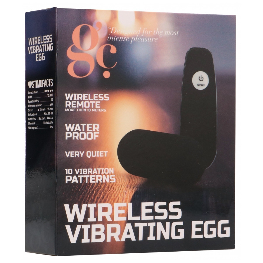 Oeuf vibrant sans fil Vibe Egg 8 x 3.4cm Noir