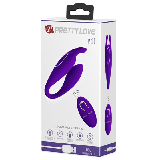 Stimulateur de clitoris Bill Pretty Love 10 x 3.3 cm Violet