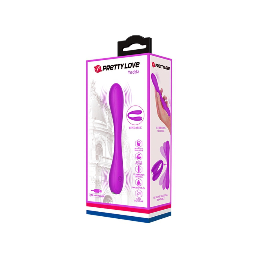 Vibromasseur souple Yedda Pretty Love 17 x 2.7 cm Violet