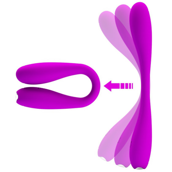 Vibromasseur souple Yedda Pretty Love 17 x 2.7 cm Violet