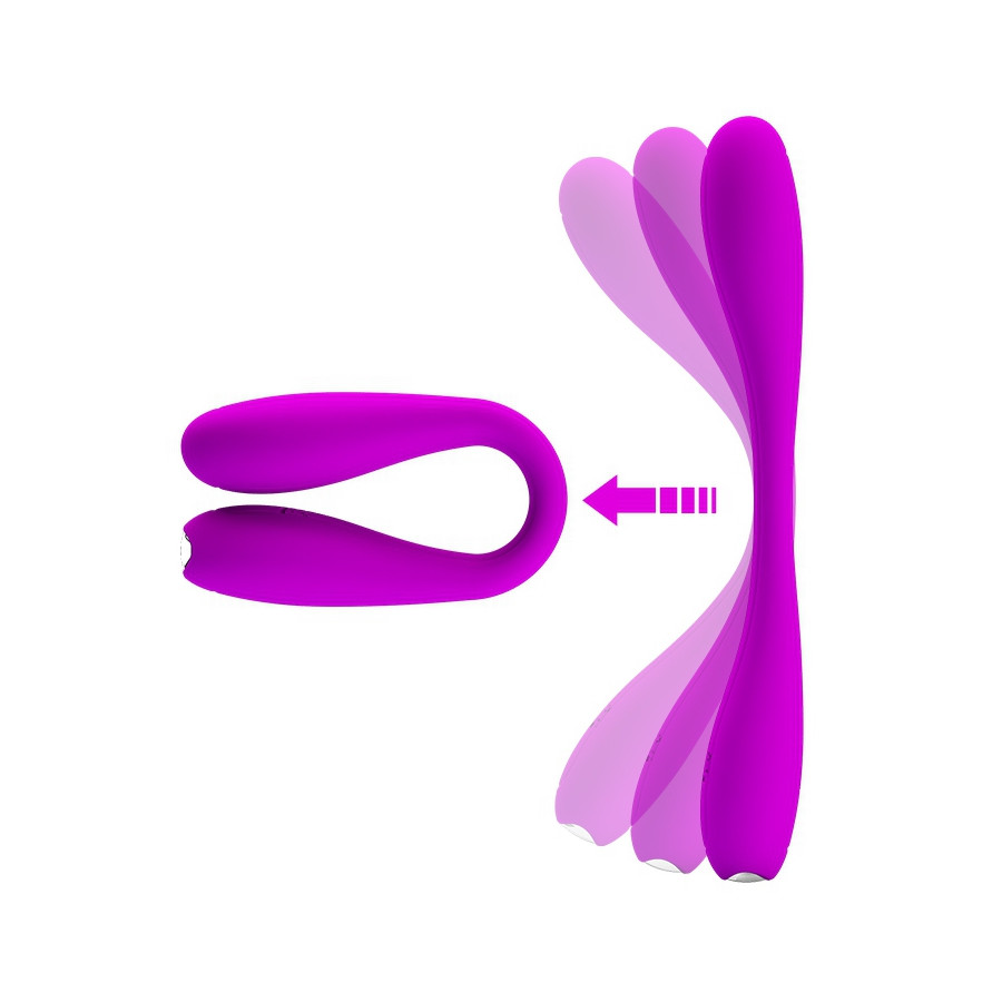 Vibromasseur souple Yedda Pretty Love 17 x 2.7 cm Violet