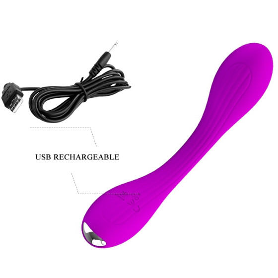 Vibromasseur souple Yedda Pretty Love 17 x 2.7 cm Violet