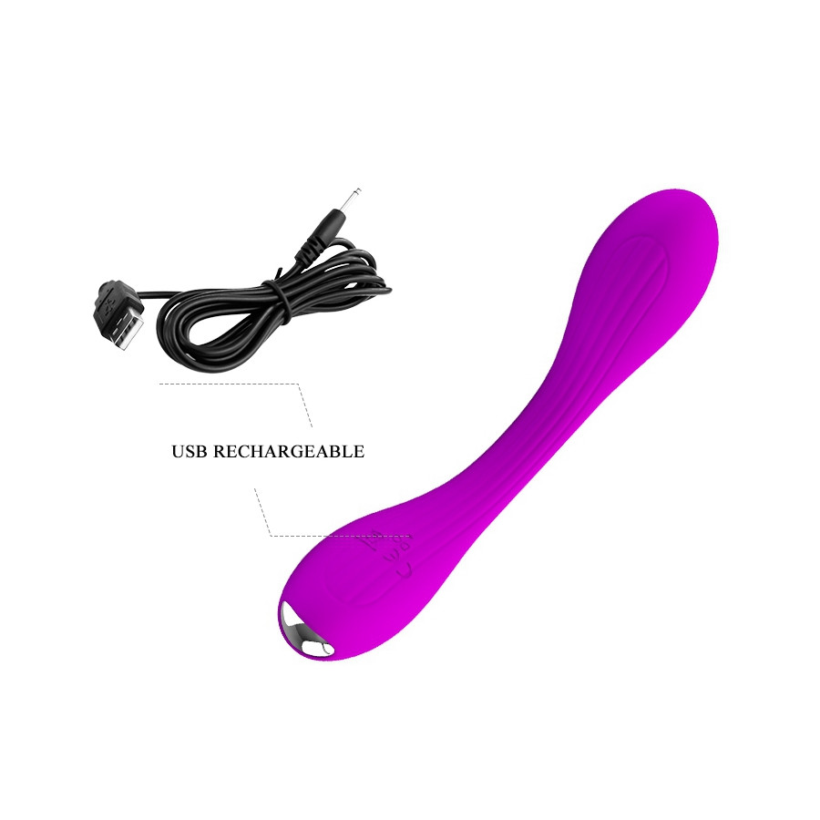 Vibromasseur souple Yedda Pretty Love 17 x 2.7 cm Violet