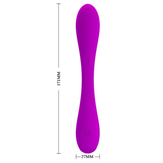 Vibromasseur souple Yedda Pretty Love 17 x 2.7 cm Violet