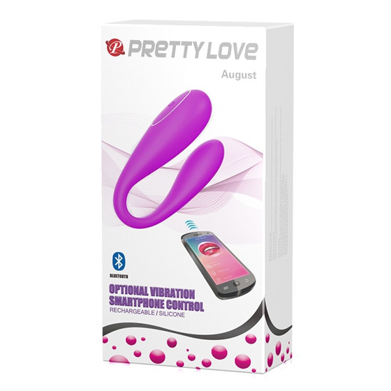 Stimuateur de clitoris connecté August Pretty Love 7 x 2.5 cm Violet