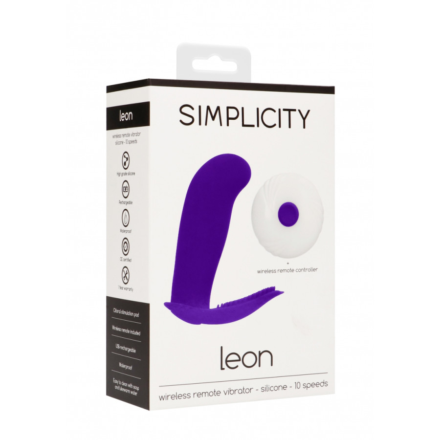 Stimulateur vibrant LEON 8.5 x 3cm Violet