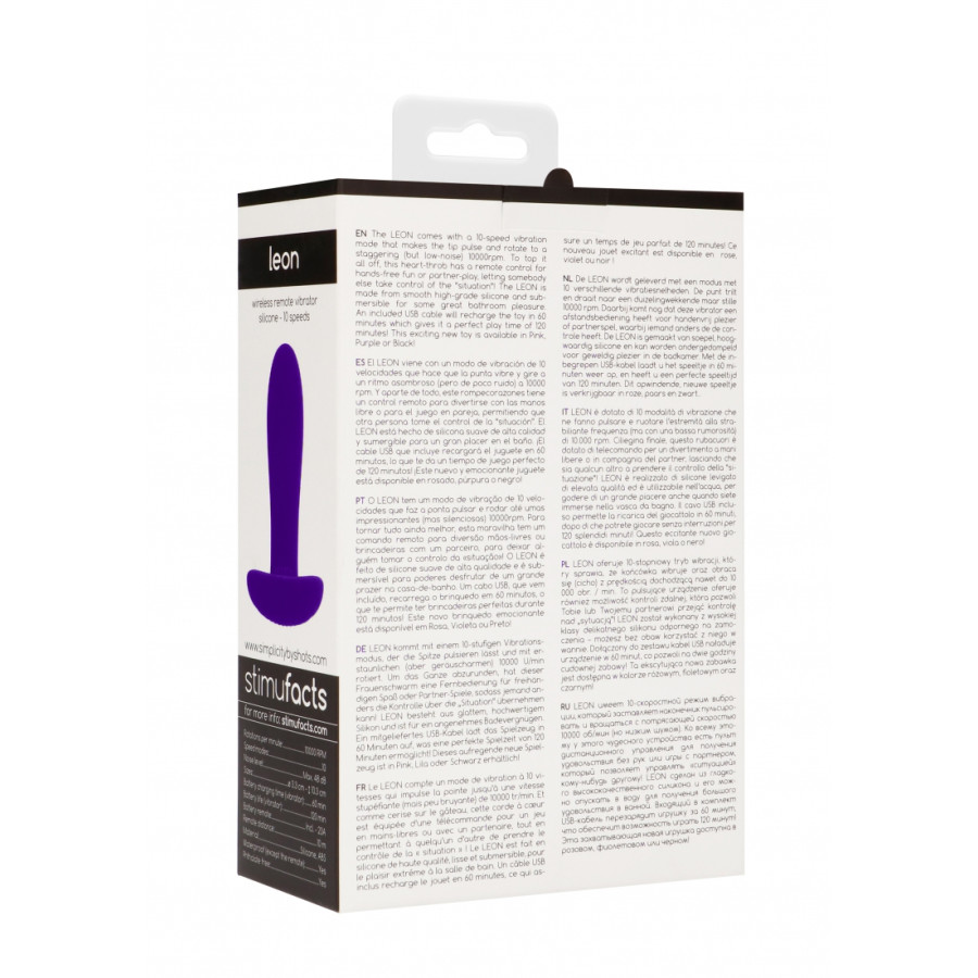 Stimulateur vibrant LEON 8.5 x 3cm Violet