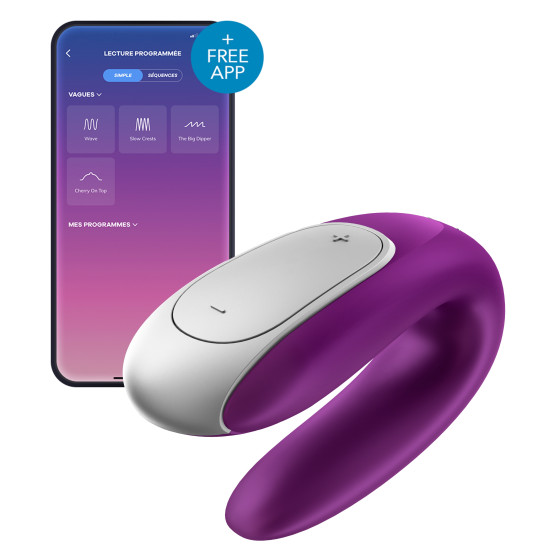 Double stimulateur connecté Double Fun Satisfyer Violet