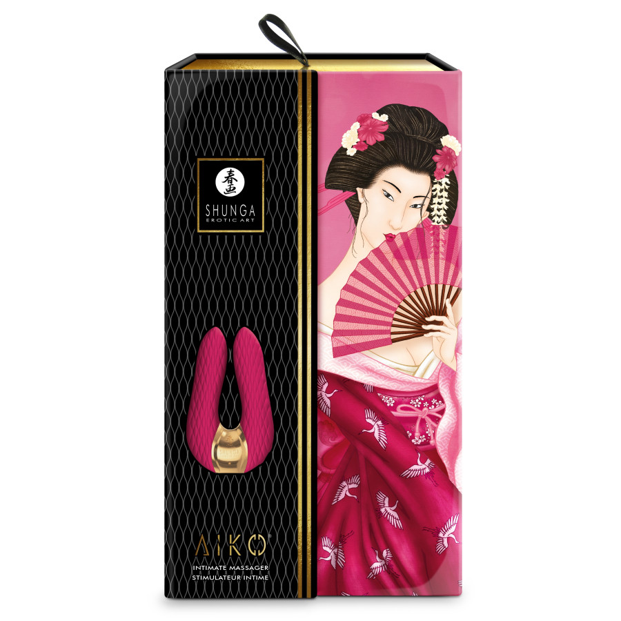 Double stimulateur intime Shunga AIKO Framboise