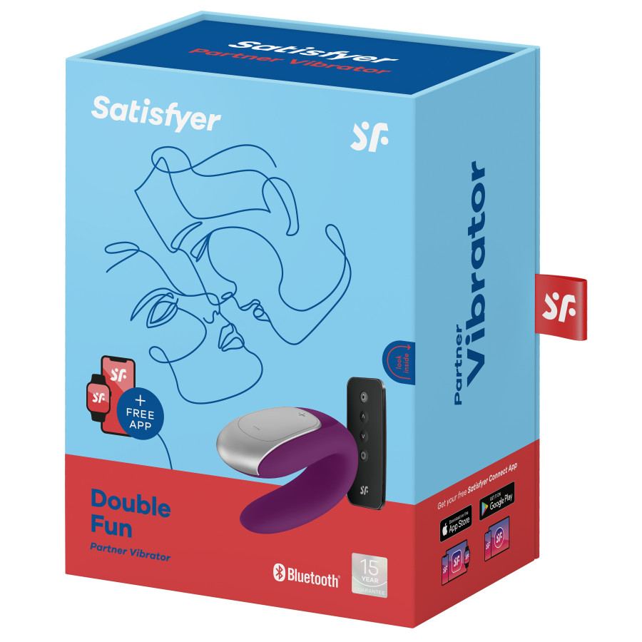 Double stimulateur connecté Double Fun Satisfyer Violet