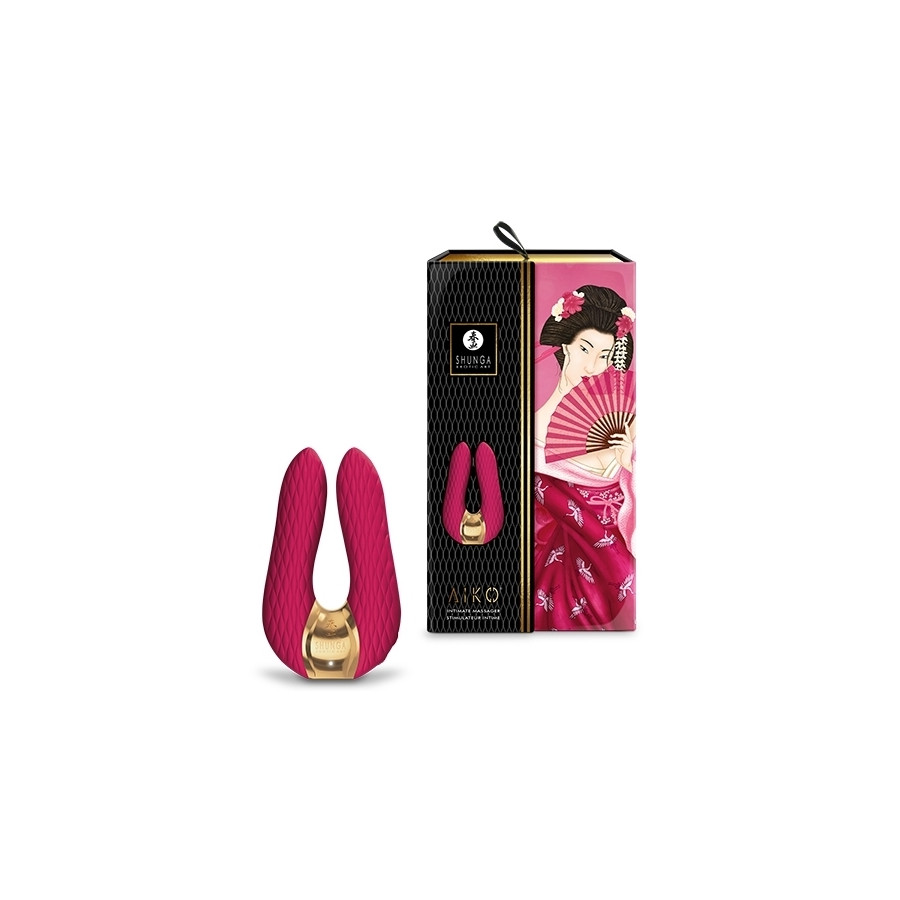 Double stimulateur intime Shunga AIKO Framboise