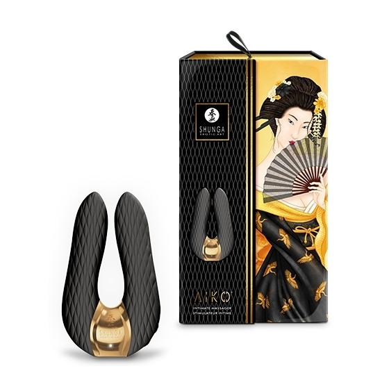 Double stimulateur intime Shunga Aiko Noir