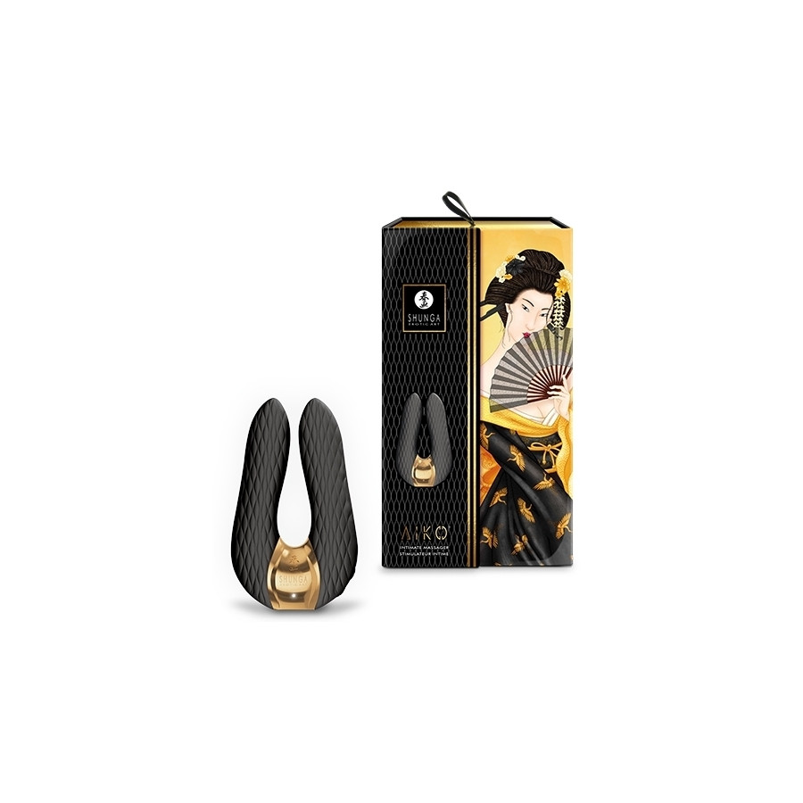 Double stimulateur intime Shunga Aiko Noir