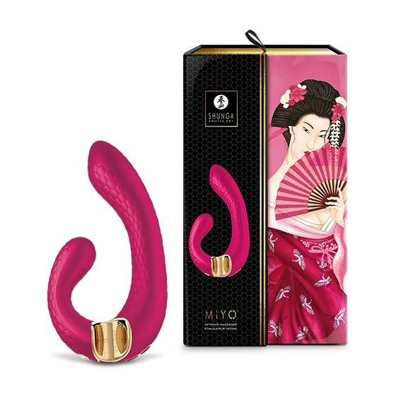 Double Stimulateur intime Shunga Miyo Framboise