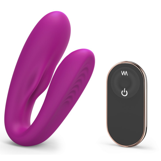 Stimulateur vibrant pour couple Match Up Love to Love Fuchsia