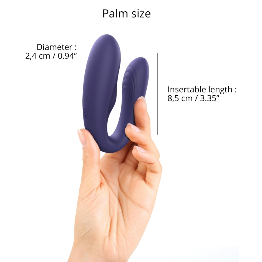 Stimulateur vibrant pour couple Match Up Love to Love Indigo