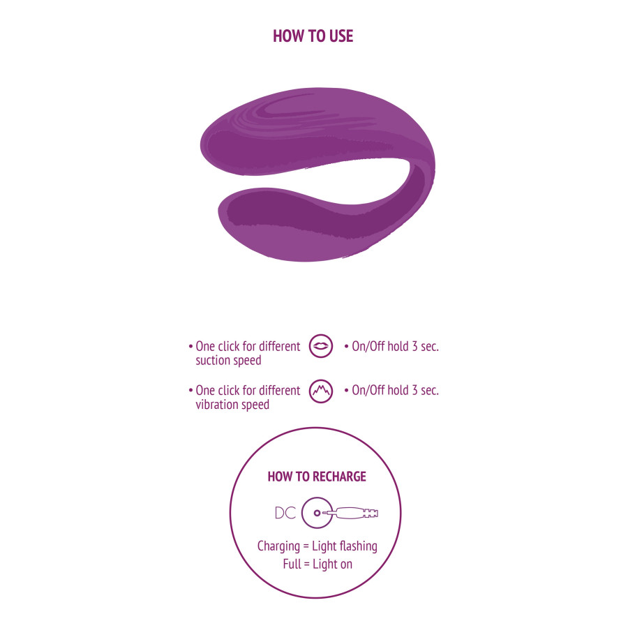 Stimulateur pour Couple Bound Love Violet