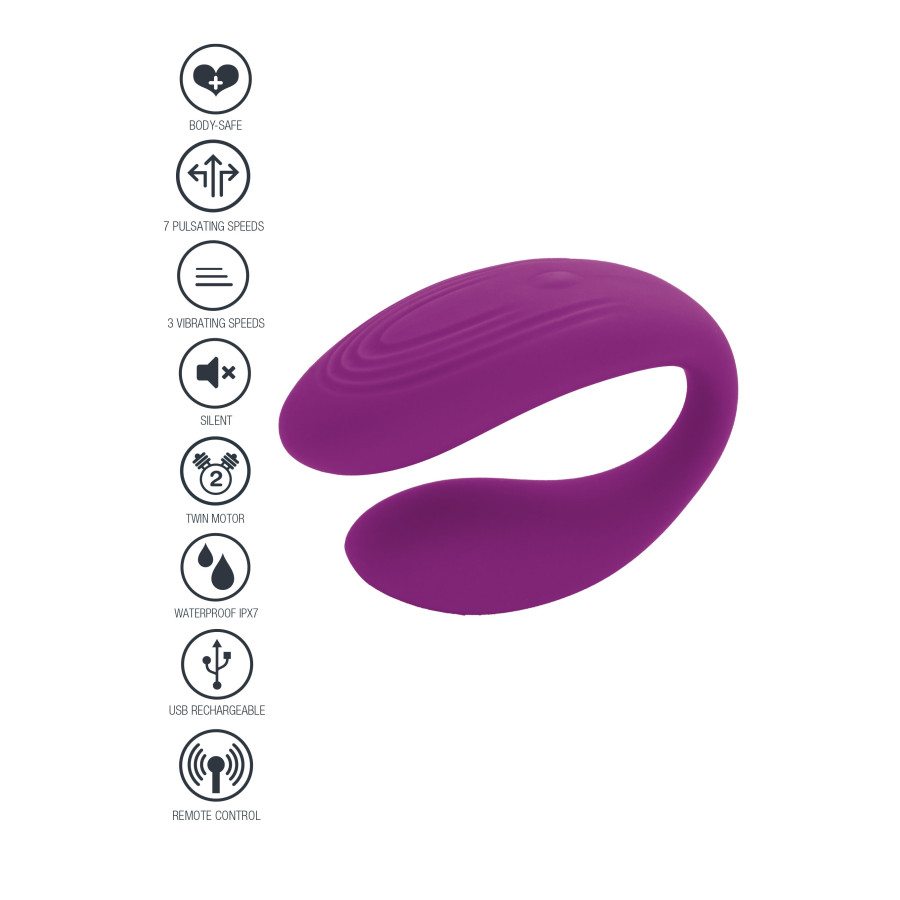 Stimulateur pour Couple Bound Love Violet
