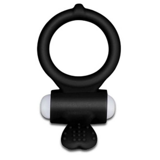 Anneau Vibrant Power Clit HEART – Noir