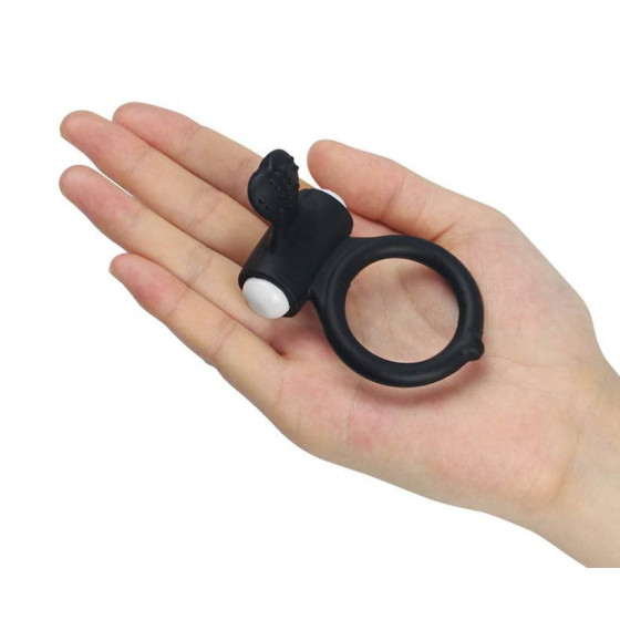 Anneau Vibrant Power Clit HEART – Noir