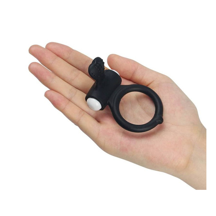 Anneau Vibrant Power Clit HEART – Noir