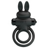 Cockring vibrant Dick Rabbit Petty Love 25mm Noir