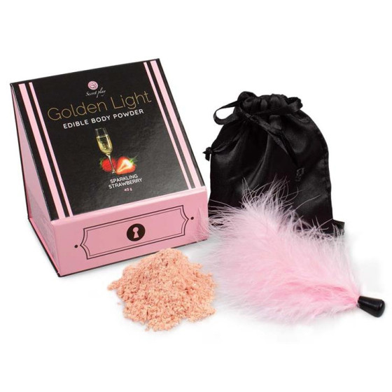 Poudre corporelle comestible Golden Light Vin pétillant à la Fraise 40g