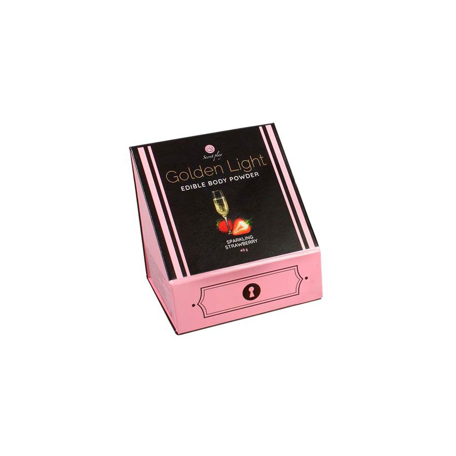 Poudre corporelle comestible Golden Light Vin pétillant à la Fraise 40g