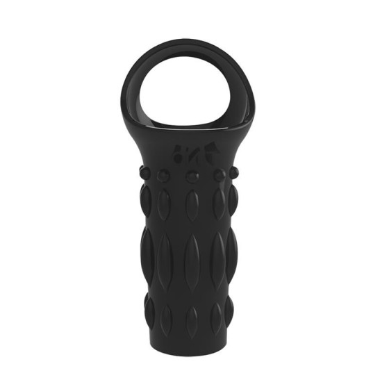 Etui pour Pénis Texturé Noir 8 x 3.8cm