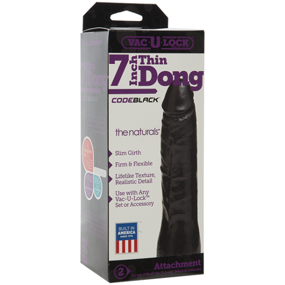 Gode Vac-U-Lock Thin 18 x 5cm Noir