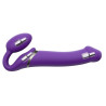 Gode vibrant Strap-On 3 Moteurs L 16 x 3.7 cm Violet