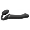 Gode Vibrant Strap-On 3 Moteurs L 16 x 3.7 cm Noir