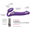 Gode vibrant STRAP-ON 3 Moteurs M 16 x 3.5 cm Violet