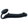 Gode + Plug STRAP-ON-ME Bendable L 16 x 3.7 cm Noir