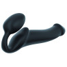 Gode + Plug STRAP-ON-ME Bendable L 16 x 3.7 cm Noir