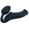 Gode + Plug STRAP-ON-ME Bendable XL 16 x 4.5 cm Noir